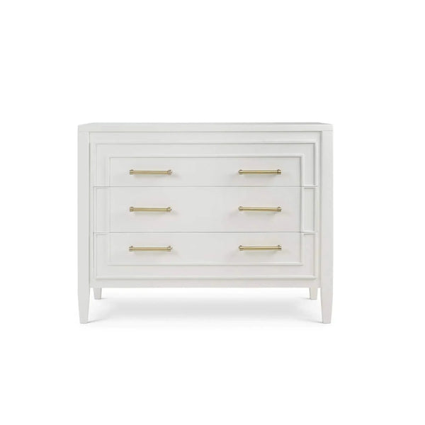 Bramble Belgravia 3 Drawer Dresser In True White-Bramble-Blue Hand Home