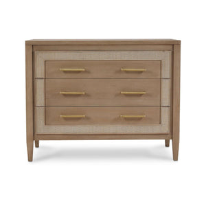 Belgravia 3 Drawer Dresser W/ Rattan-Blue Hand Home