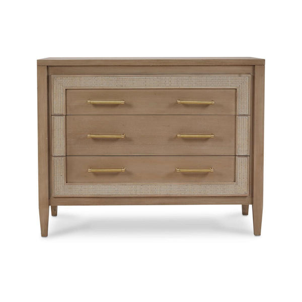 Belgravia 3 Drawer Dresser W/ Rattan-Blue Hand Home