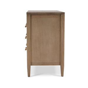 Belgravia 3 Drawer Dresser W/ Rattan-Blue Hand Home