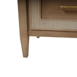 Belgravia 3 Drawer Dresser W/ Rattan-Blue Hand Home