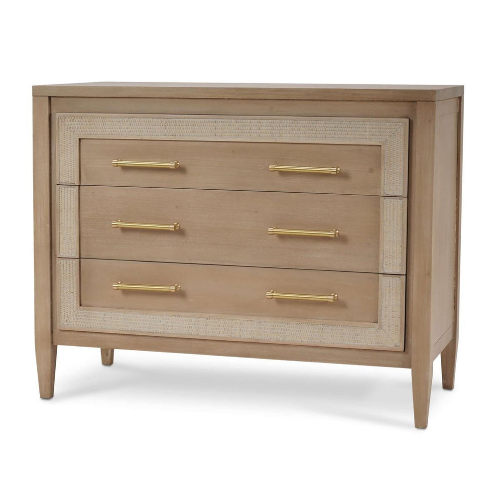 Belgravia 3 Drawer Dresser W/ Rattan-Blue Hand Home