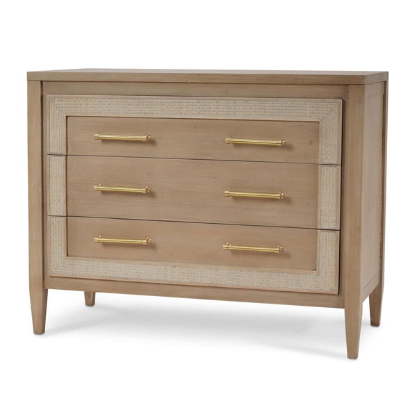 Belgravia 3 Drawer Dresser W/ Rattan-Blue Hand Home