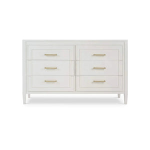 Bramble Belgravia 6 Drawer Dresser In True White-Bramble-Blue Hand Home