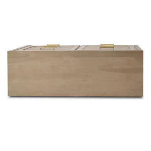 Bramble Belgravia 6 Drawer Dresser In Sandbar W/ White Inset Rattan-Bramble-Blue Hand Home