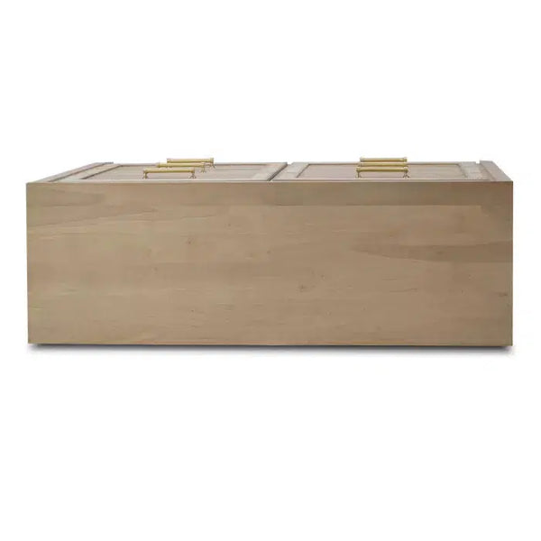 Bramble Belgravia 6 Drawer Dresser In Sandbar W/ White Inset Rattan-Bramble-Blue Hand Home
