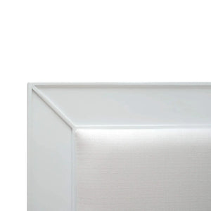 Bramble Belgravia Bed King In True White W/ Arctic White Performance Fabric-Bramble-Blue Hand Home