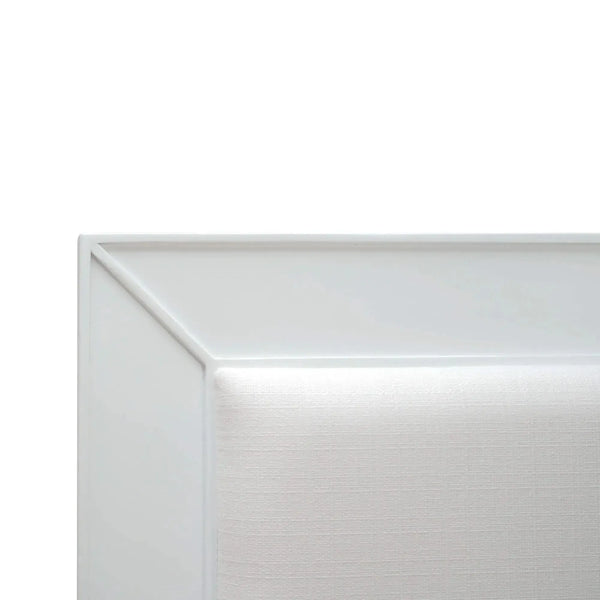 Bramble Belgravia Bed King In True White W/ Arctic White Performance Fabric-Bramble-Blue Hand Home