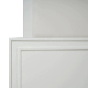 Bramble Belgravia Bed King In True White W/ Arctic White Performance Fabric-Bramble-Blue Hand Home