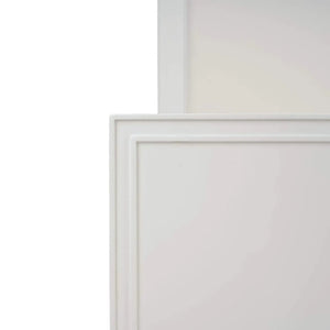 Bramble Belgravia Bed Queen In True White W/ Arctic White Performance Fabric-Bramble-Blue Hand Home