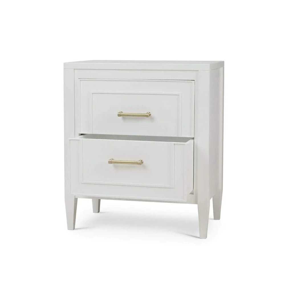 Bramble Belgravia Bedside Table In True White-Bramble-Blue Hand Home