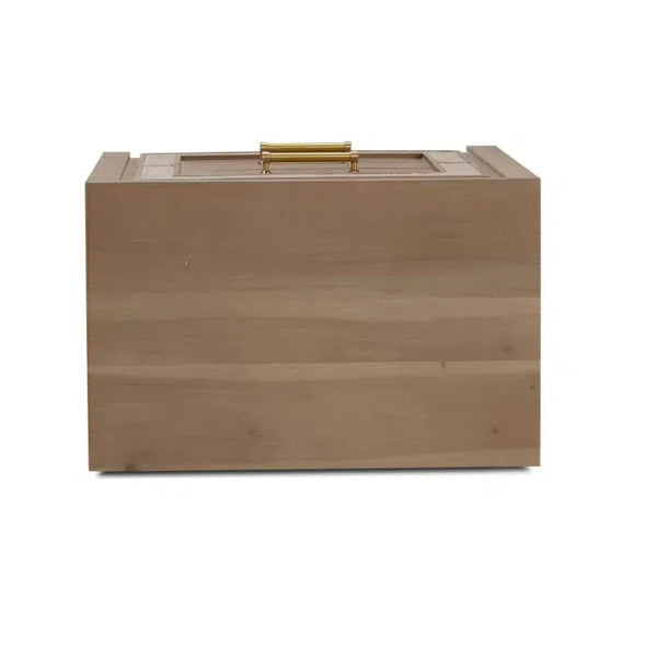 Bramble Belgravia Bedside Table In Sandbar W/ White Inset Rattan-Bramble-Blue Hand Home