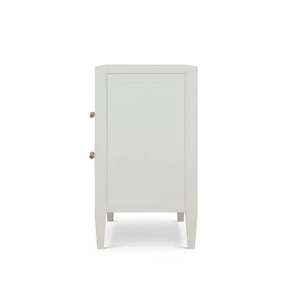 Belgravia Bedside Table in Solid Hardwood with Handcrafted Details-Blue Hand Home