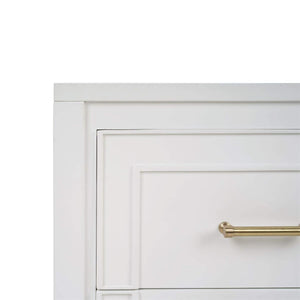 Belgravia Bedside Table in Solid Hardwood with Handcrafted Details-Blue Hand Home