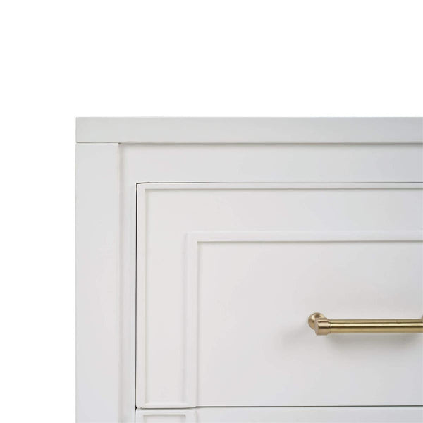 Belgravia Bedside Table in Solid Hardwood with Handcrafted Details-Blue Hand Home