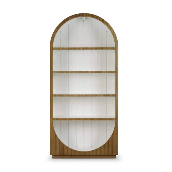 Bramble Bilbao Bookcase In Antique French Oak W/ True White Interior-Bramble-Blue Hand Home