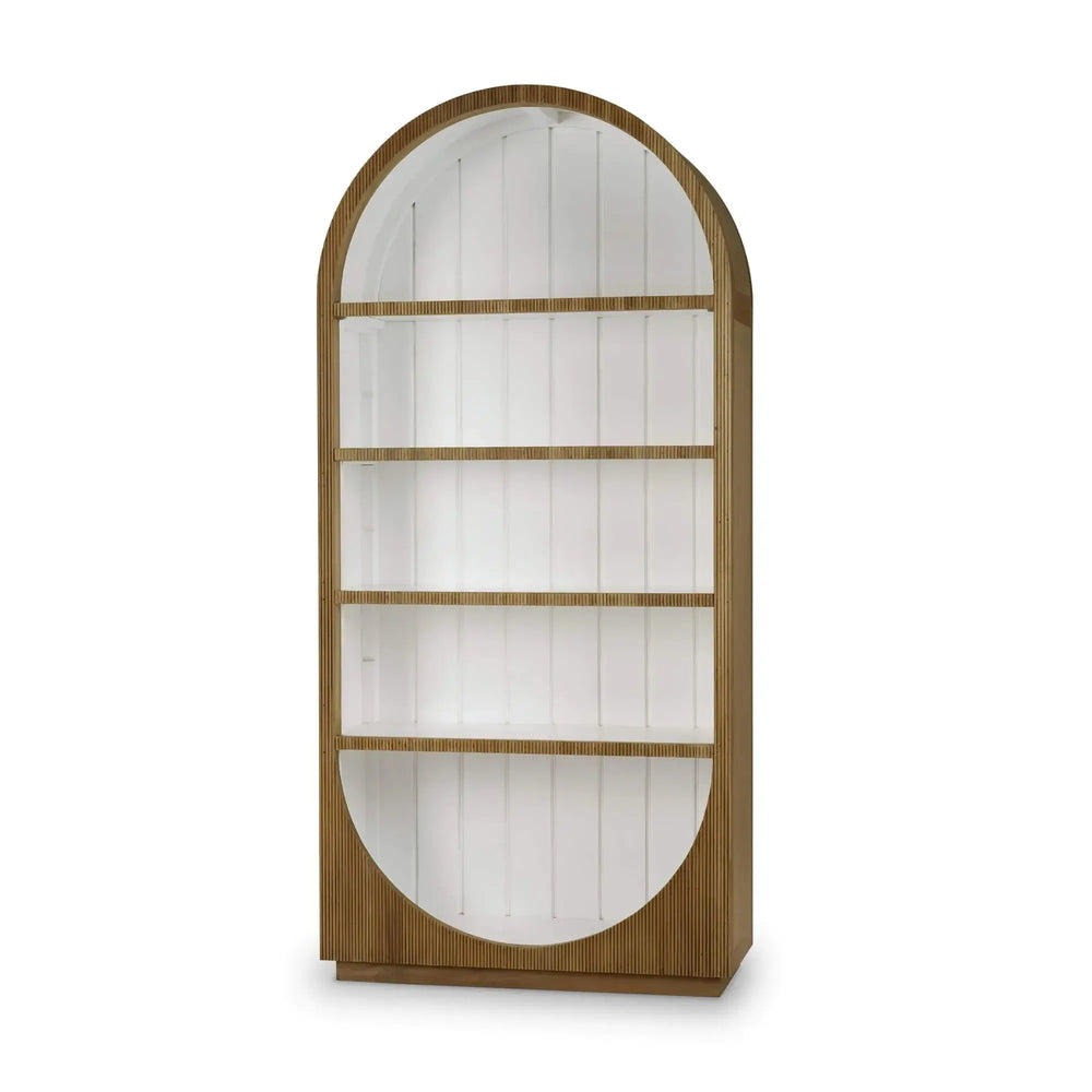 Bramble Bilbao Bookcase In Antique French Oak W/ True White Interior-Bramble-Blue Hand Home