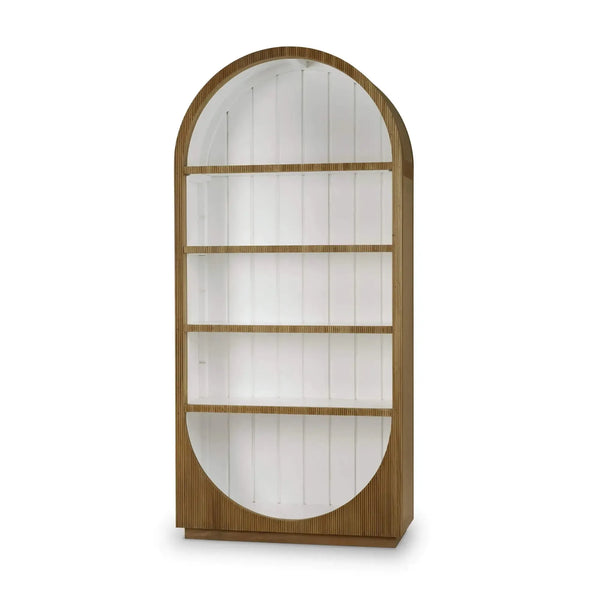 Bramble Bilbao Bookcase In Antique French Oak W/ True White Interior-Bramble-Blue Hand Home
