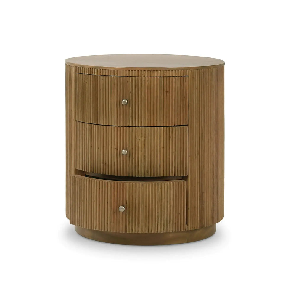 Bramble Bilbao End Table In Antique French Oak-Bramble-Blue Hand Home