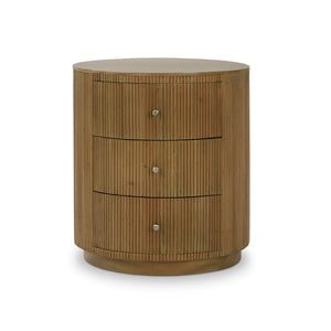 Bramble Bilbao End Table In Antique French Oak-Bramble-Blue Hand Home