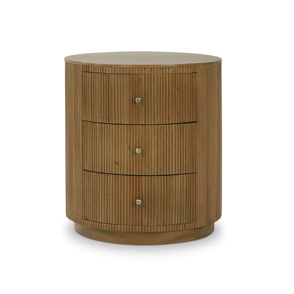 Bramble Bilbao End Table In Antique French Oak-Bramble-Blue Hand Home