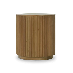 Bramble Bilbao End Table In Antique French Oak-Bramble-Blue Hand Home