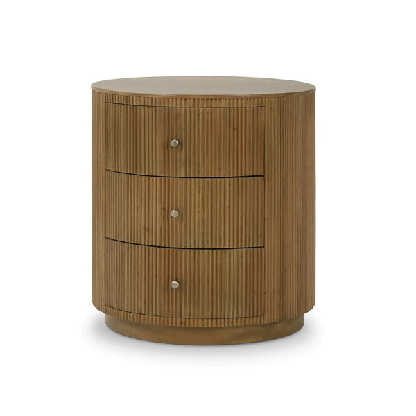Bramble Bilbao End Table In Antique French Oak-Bramble-Blue Hand Home