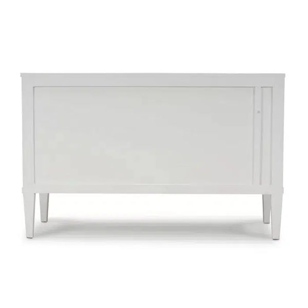 Bramble Bow 3 Drawer Chest in Architectural White-Bramble-Blue Hand Home
