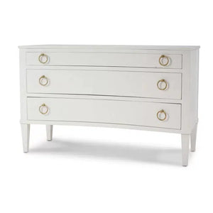 Bramble Bow 3 Drawer Chest in Architectural White-Bramble-Blue Hand Home