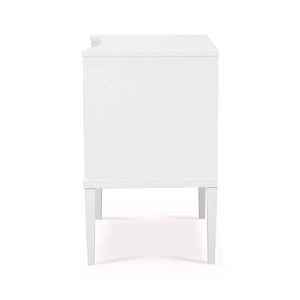 Bramble Bow Nightstand in Architectural White-Bramble-Blue Hand Home
