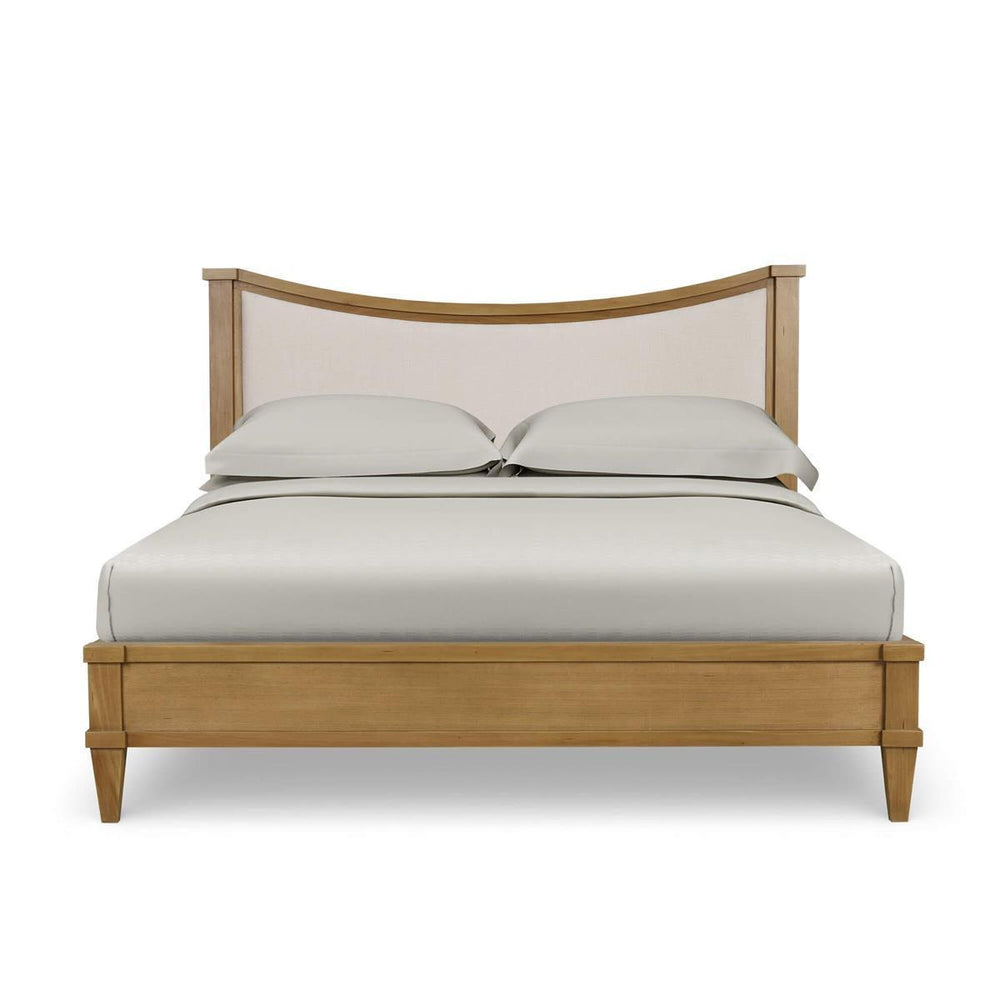 Bow Upholstered Bed King-Blue Hand Home