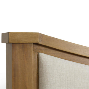 Bow Upholstered Bed King-Blue Hand Home