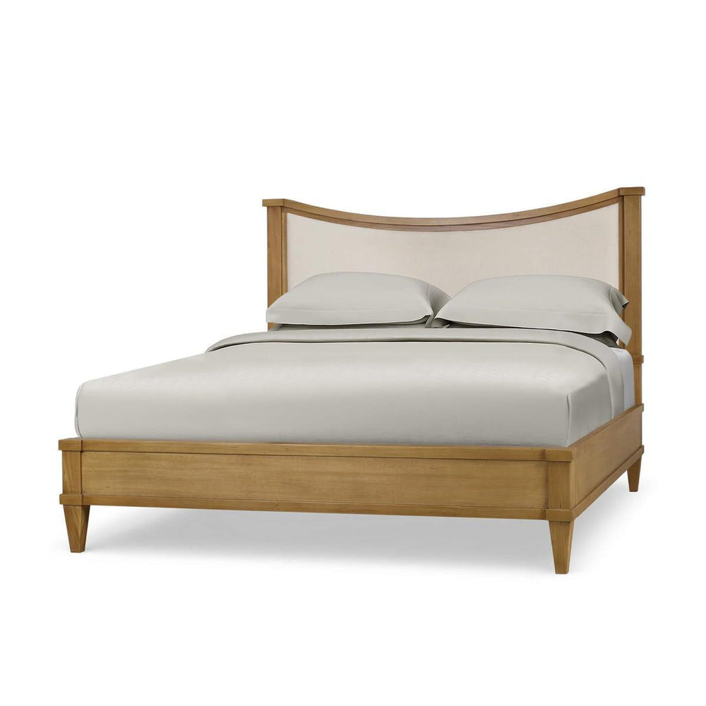 Bow Upholstered Bed King-Blue Hand Home