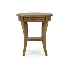 Bramble Bradley Round Side Table In Antique French Oak-Bramble-Blue Hand Home