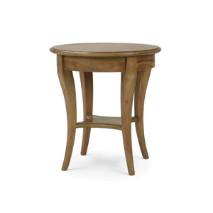 Bramble Bradley Round Side Table In Antique French Oak-Bramble-Blue Hand Home