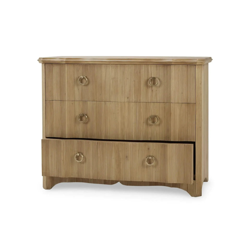 Bramble Brighton 3 Drawer Dresser In Fruitwood-Bramble-Blue Hand Home