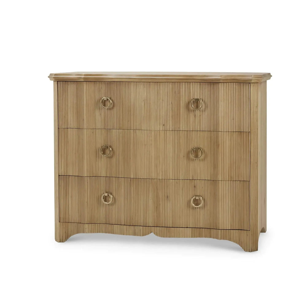 Bramble Brighton 3 Drawer Dresser In Fruitwood-Bramble-Blue Hand Home
