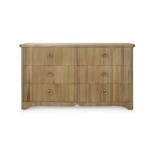 Bramble Brighton 6 Drawer Dresser In Fruitwood-Bramble-Blue Hand Home