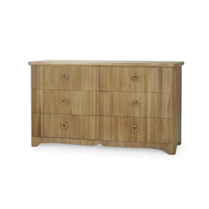 Bramble Brighton 6 Drawer Dresser In Fruitwood-Bramble-Blue Hand Home