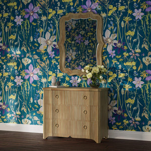 Bramble Brighton Mirror In Fruitwood-Bramble-Blue Hand Home
