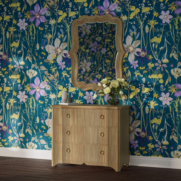 Bramble Brighton Mirror In Fruitwood-Bramble-Blue Hand Home