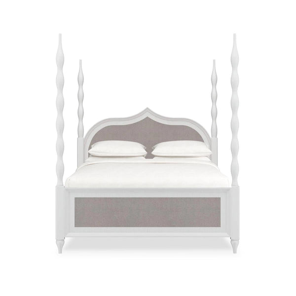 Brighton Upholstered Back Bed Queen (* comes w/ 2 poster options)-Blue Hand Home