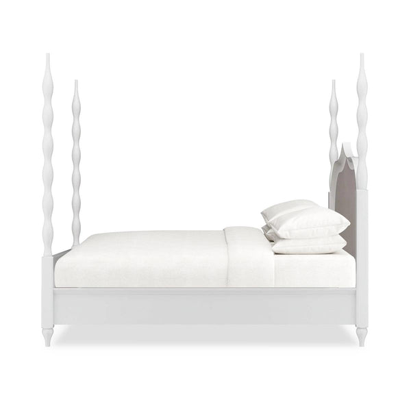 Brighton Upholstered Back Bed Queen (* comes w/ 2 poster options)-Blue Hand Home