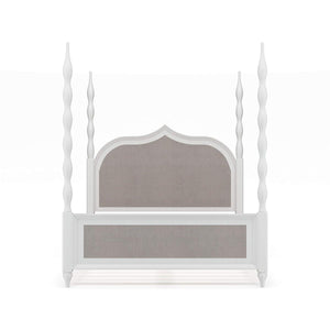Brighton Upholstered Back Bed Queen (* comes w/ 2 poster options)-Blue Hand Home