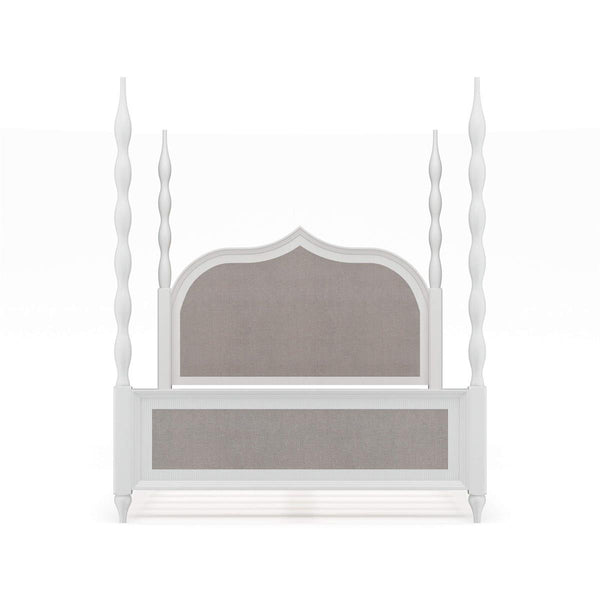 Brighton Upholstered Back Bed Queen (* comes w/ 2 poster options)-Blue Hand Home