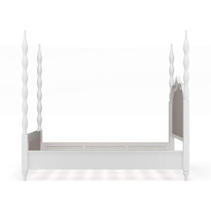 Brighton Upholstered Back Bed Queen (* comes w/ 2 poster options)-Blue Hand Home