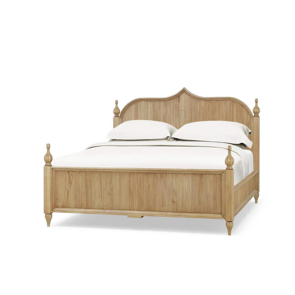 Brighton Wooden Back Bed Queen (* comes w/ 2 poster options)-Blue Hand Home