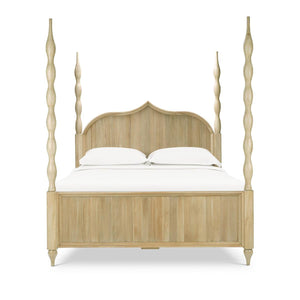Brighton Wooden Back Bed Queen (* comes w/ 2 poster options)-Blue Hand Home