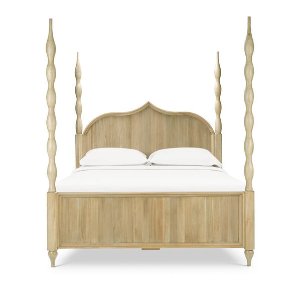 Brighton Wooden Back Bed Queen (* comes w/ 2 poster options)-Blue Hand Home