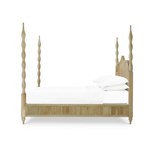 Brighton Wooden Back Bed Queen (* comes w/ 2 poster options)-Blue Hand Home